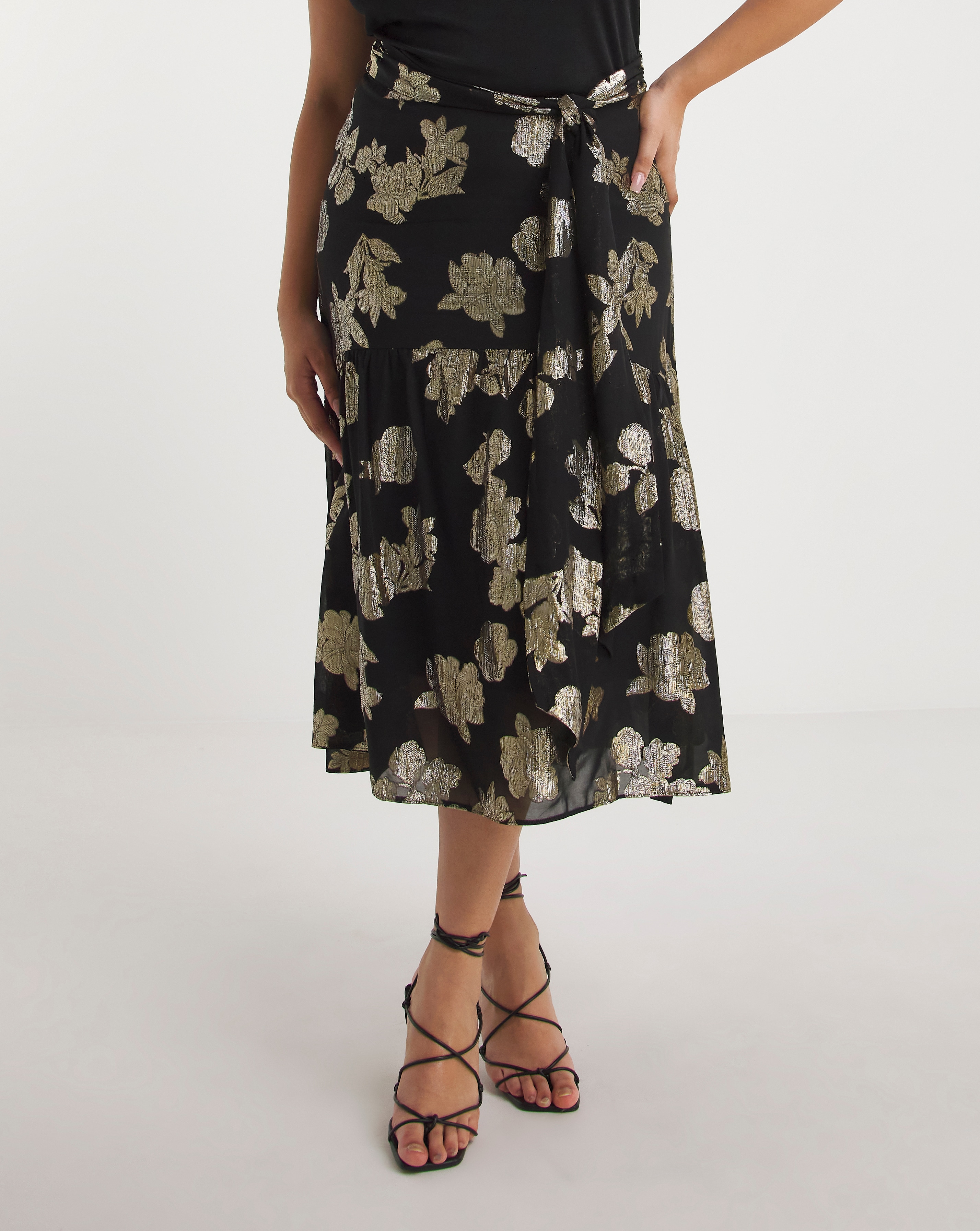 Joanna hope sales jacquard prom skirt