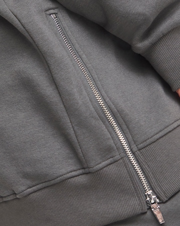 Charcoal Side Stripe Crew Neck Tunic