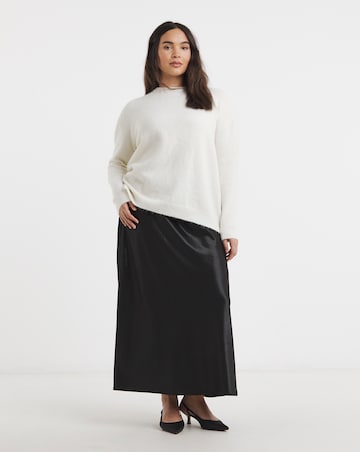 Ivory Bow Back Longline Jumper