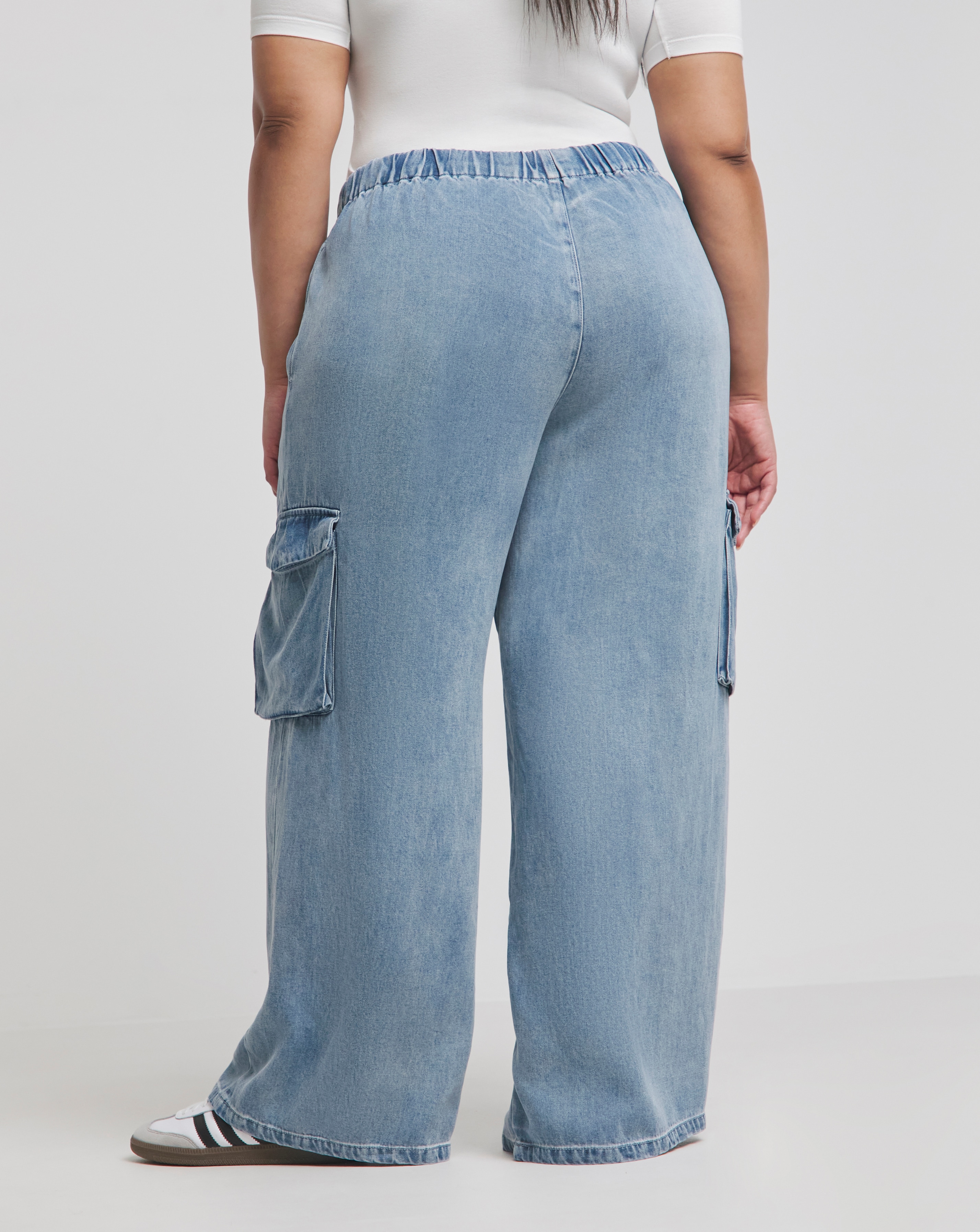 【BAON】Tiucco Tencel Washing Wide Denim Pants Soft Tencel Jeans Lightweight Straight-Leg Pants Elastic