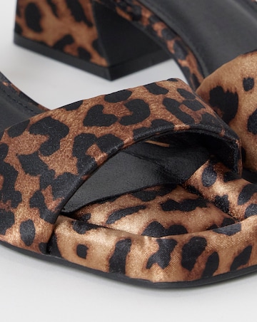 Amber Barely There Low Block Heel Sandals - Wide Fit (E)