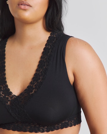 Pretty Secrets (3 Pack) Lace Trim Comfort Tops (Fits Up To D) Black/Blush/White