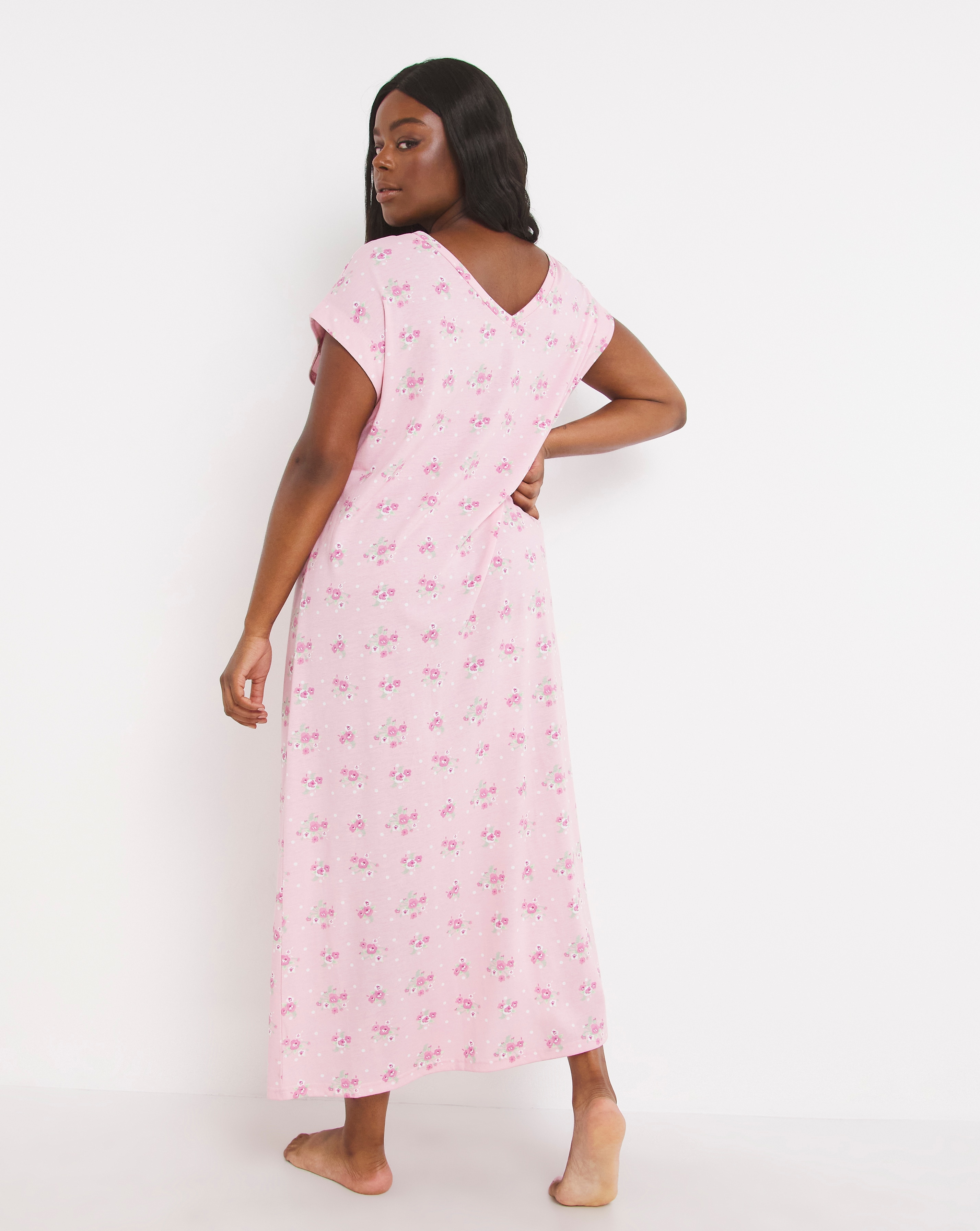 Buy Pretty Awesome Womens/Girls Full Sleeves Printed Nighty/Nightdress/Nightwear/Night  Gown/Maxi Nity (OneSize - 34-38) Online at desertcartSeychelles