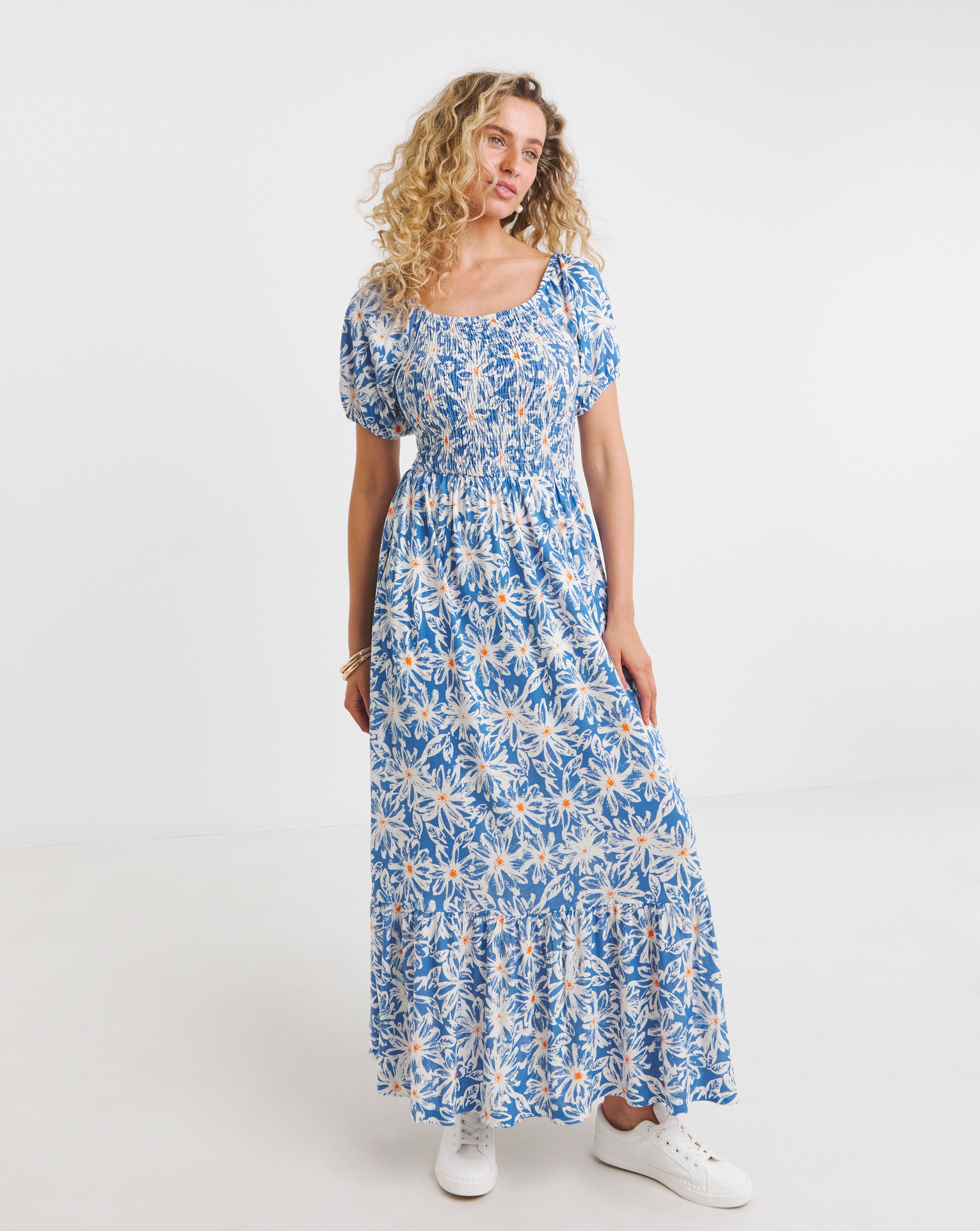 Joe Browns Daisy Day Shirred Jersey Maxi Dress