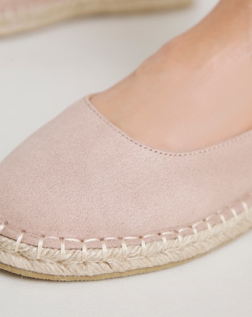 Daphne Espadrille Ballerina With Ankle Strap - Wide Fit (E)