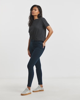 Amber Dark Indigo Pull On Skinny Jeggings