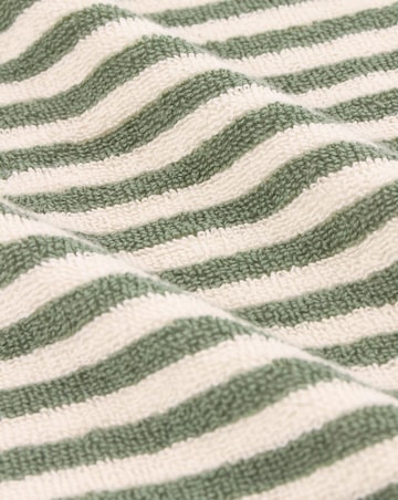 Yard Hebden Stripe Cotton Bathmat - Forest