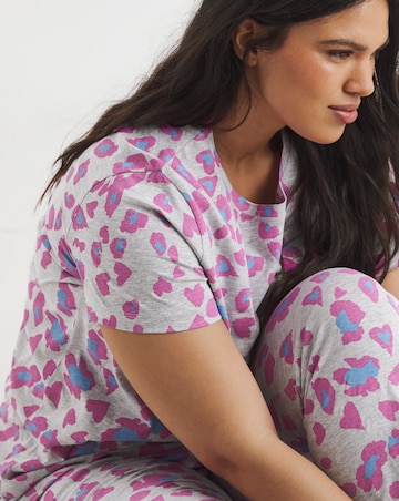 Simply Be Value Pyjama Set Leopard Print