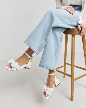 Monet Double Bow Low Block Heel Extra Wide EEE Fit