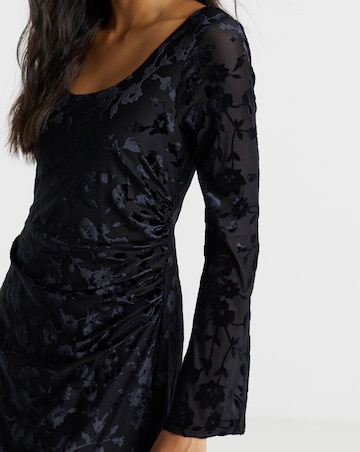 Flounce London Burnout Detail Maxi Dress