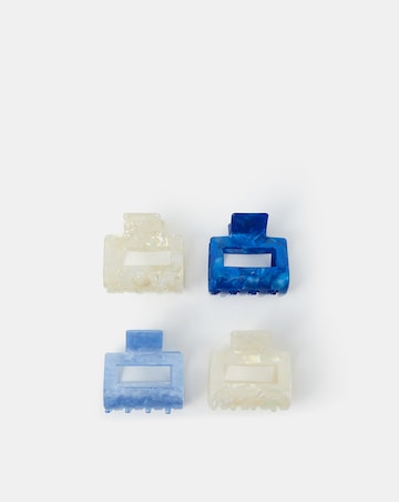 Accessorize 4-Pack Resin Square Claw Clips