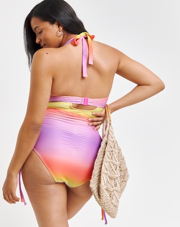 Ombre Underwired Halterneck Swimsuit