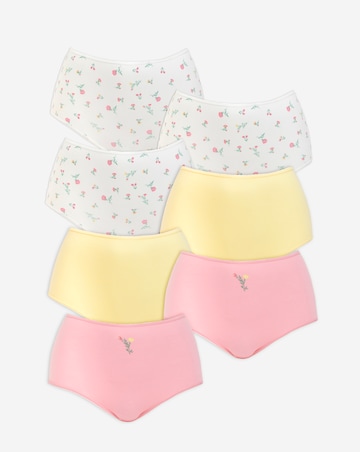 Pretty Secrets 7 Pack Cotton Full Fit Brief Knickers Ditsy Floral