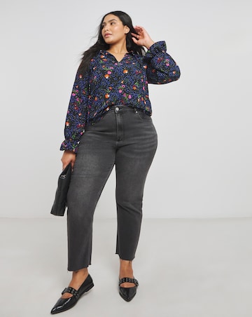 Lace Trim Collar Blouse