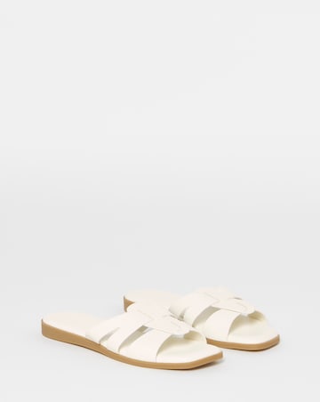 Carla Woven Flat Mule Sandals - Extra Wide Fit (EEE)