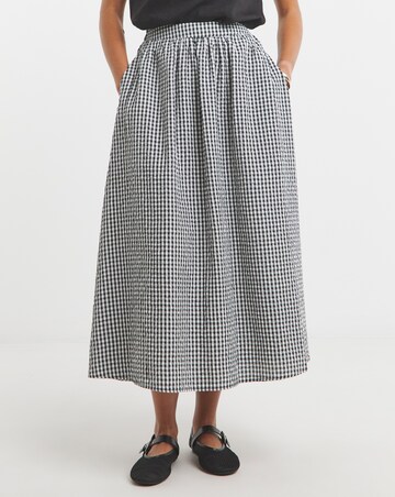 Gingham Full Midaxi Skirt