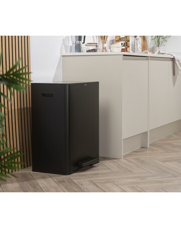 Salter Stainless Steel Dual Recyling Pedal Bin 60L