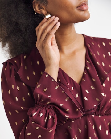 Flounce London Lurex Ruffle Mini Dress