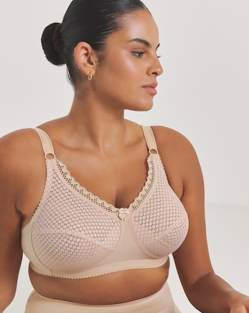 Miss Mary of Sweden Cotton Dots Non Wired Bra Skintone