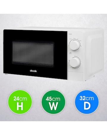 Abode 20 Litre White Manual Microwave