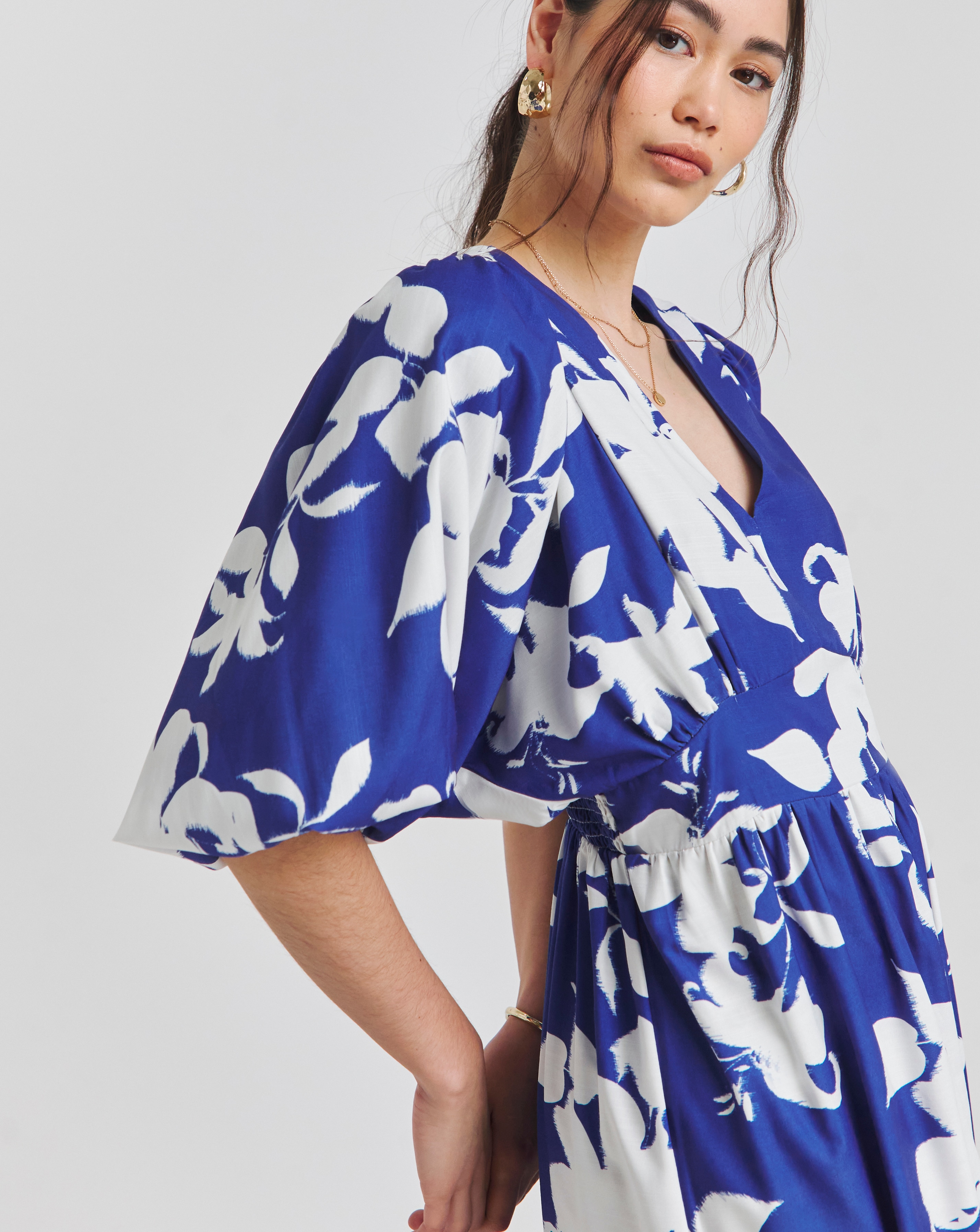 Hope split puff dress outlet
