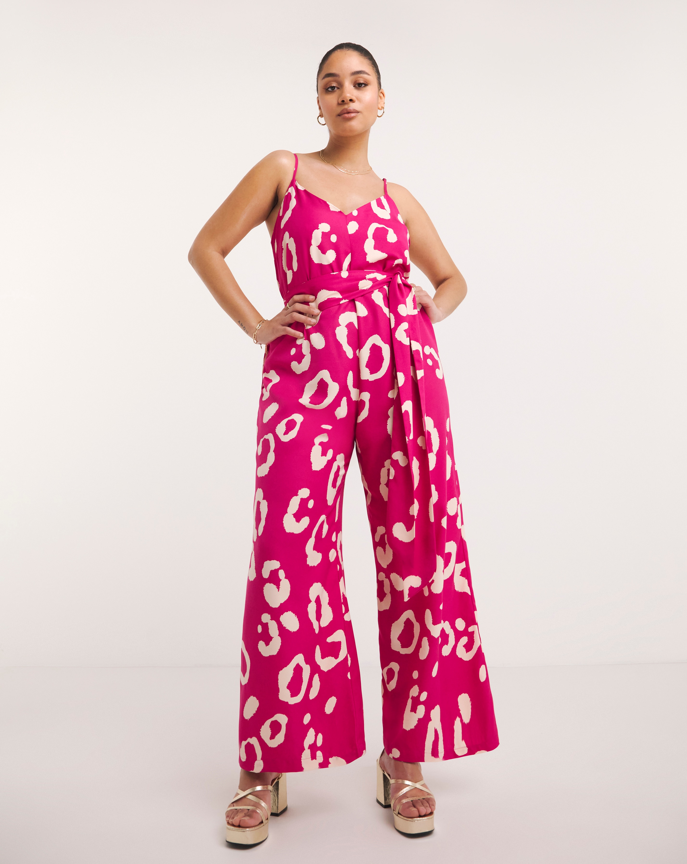 Dancing Leopard Gabriella Leopard Jumpsuit Simply Be