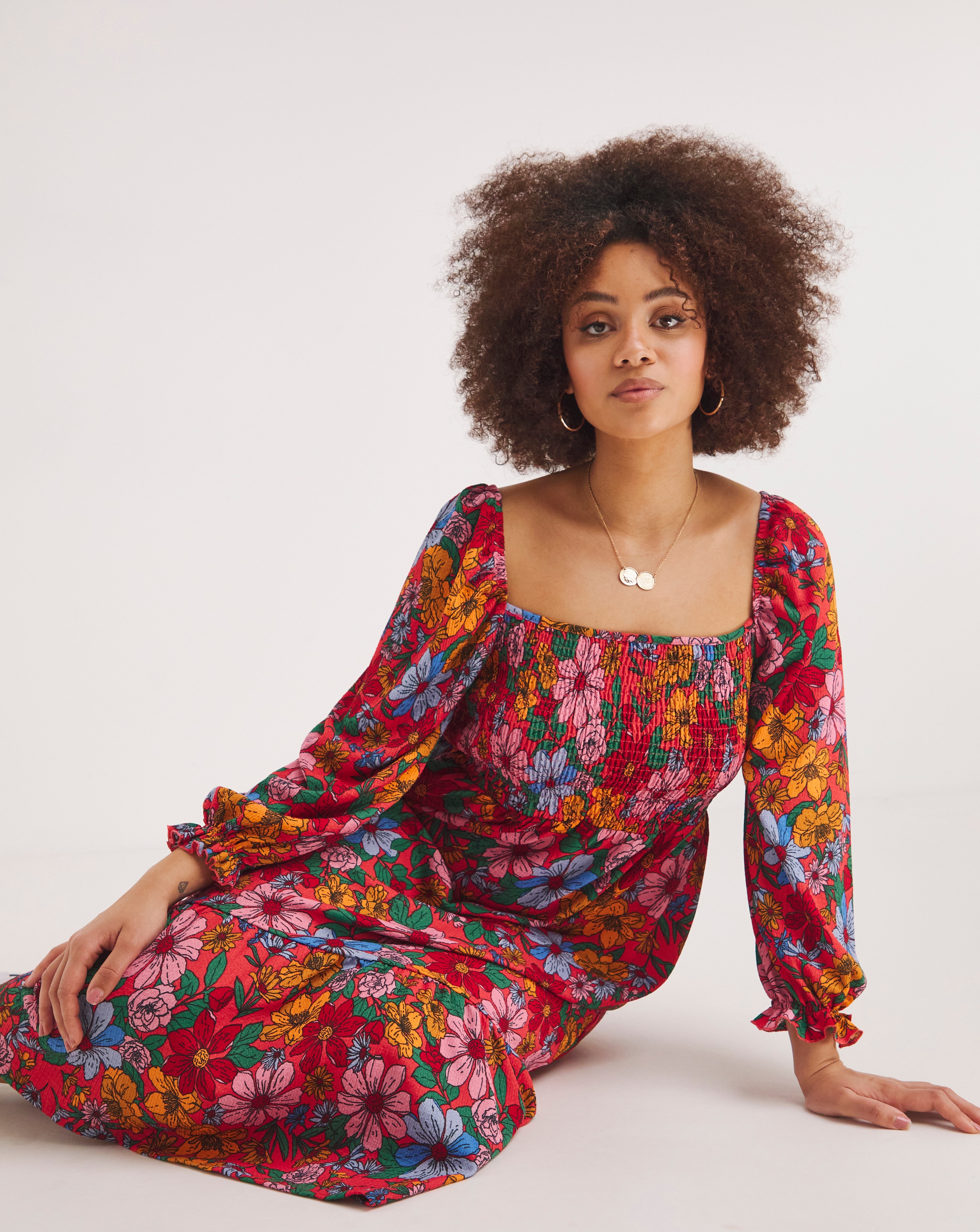 Simply be floral dress sales