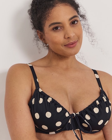 Simply Be Ruched Underwired Bikini Top