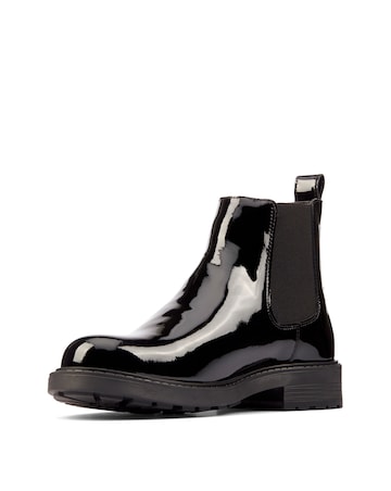 Clarks Orinoco2 Lane Pull On Patent Leather Ankle Boot Wide Fit