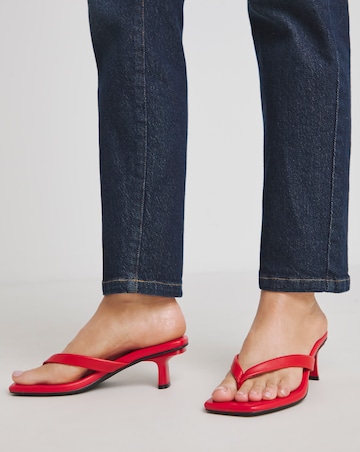 Clarity Toe Post Kitten Heels Wide E Fit