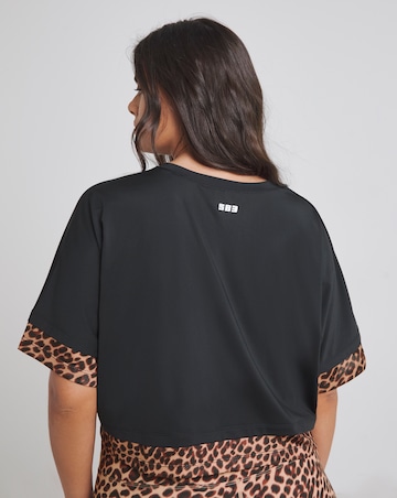 Simply Be SB3 Leopard Print Active T-Shirt