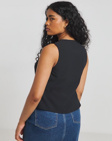 Black Tailored Waistcoat