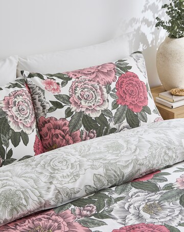Florence Floral Cotton Blend Reversible Duvet Cover Set