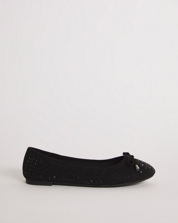 Charlize Embellished Ballerina Shoes Extra Wide EEE Fit Simply Comfort