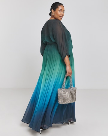 Joanna Hope Ombre Print Pleated Dress