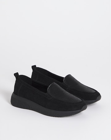Heavenly Soles Fia Sporty Leather Loafer - Wide Fit (E)