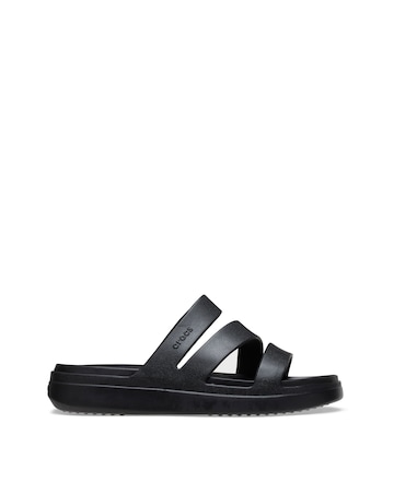 Crocs Black Getaway Strappy Slider Sandals -Standard Fit (D)