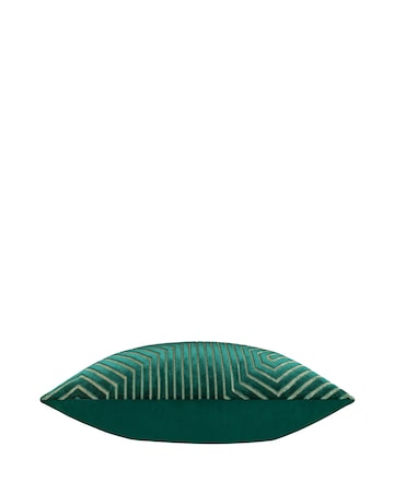 Paoletti Evoke Cut Velvet Large Cushion Cover - Emerald
