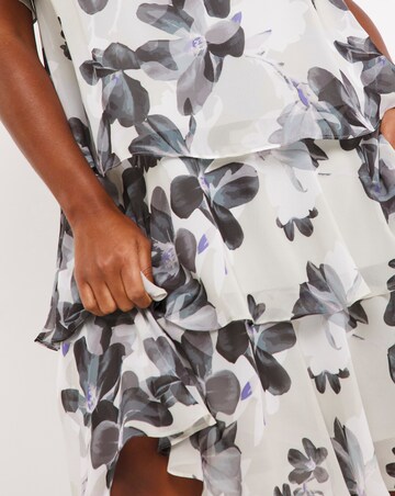 Joanna Hope Multi Floral Printed Tiered Dress