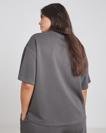 Slate Grey Luxe Modal Short Sleeve Sweatshirt