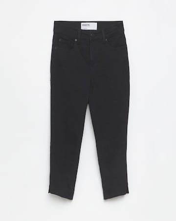 Black Stretch Denim Capri Jeans