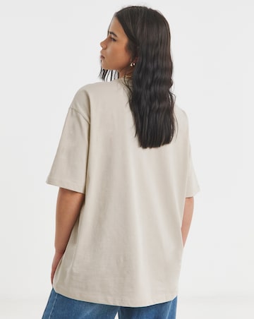 Simply Be Stone Oversized Art Museum Graphic T-Shirt
