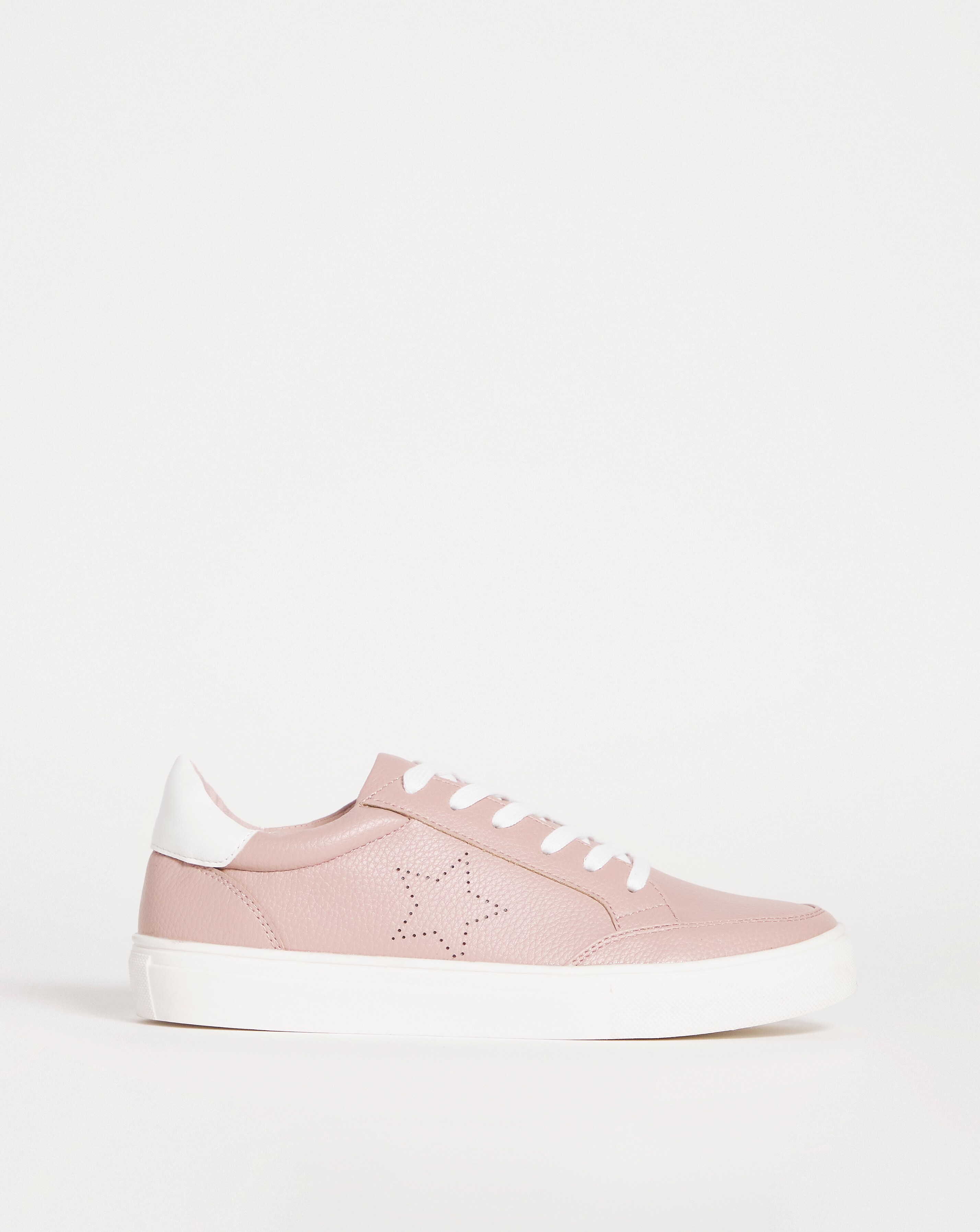 Lace Trainer with Star Detail - Wide Fit (E)