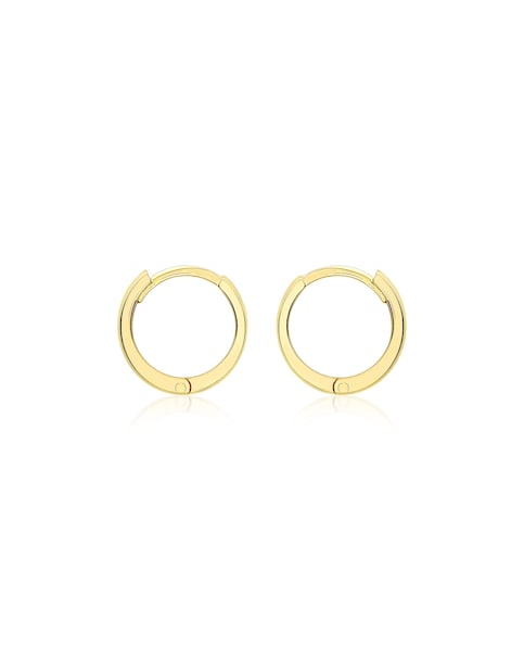 9ct Gold Tube Huggy Hoop Creole Earrings