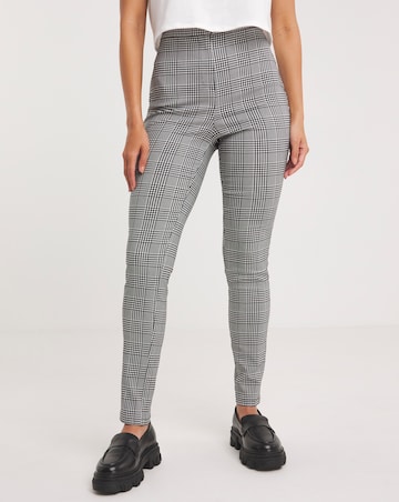 Checked High Waisted Skinny Trousers in Stretch | Simply Be