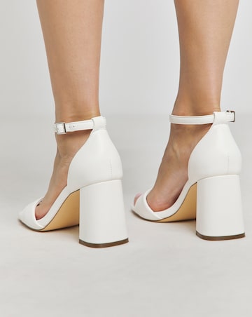London Barely There Block Heel Sandals Extra Wide EEE Fit