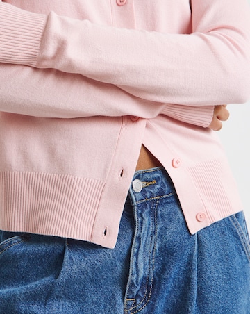 Eversoft Pink Crew Neck Cardigan