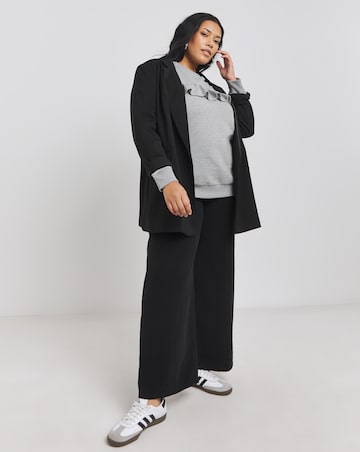 Grey Marl Frill Detail Sweatshirt