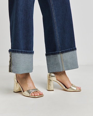London Barely There Block Heel Sandals - Extra Wide Fit (EEE)