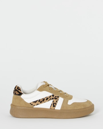 Rumba Leather Retro Lace up Trainer Wide Fit (E)